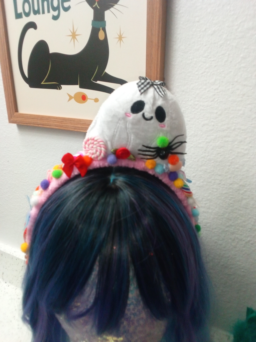 Plush Ghost Pom-Pom And Candy Kawaii Headband